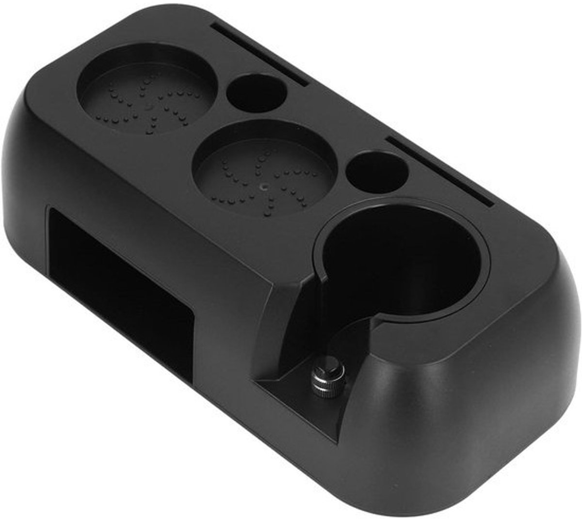 Koffie Tamper Station - Tamping Base Holder - Koffiebereiding Organiseren - Universele Portafilter Compatibiliteit - 51-58 mm - Mat Zwart
