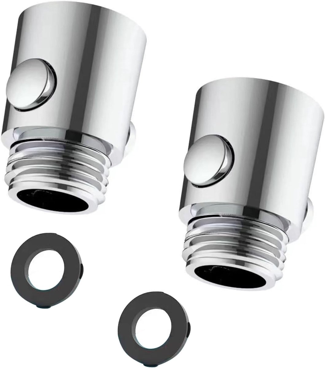 Dailygoods- Afsluitventiel 2 Stuks - Waterstopper/Doorstroombegrenzer - Douchekop Afsluitventiel - Handdouche - Hoogwaardig ABS - Eenvoudige Installat