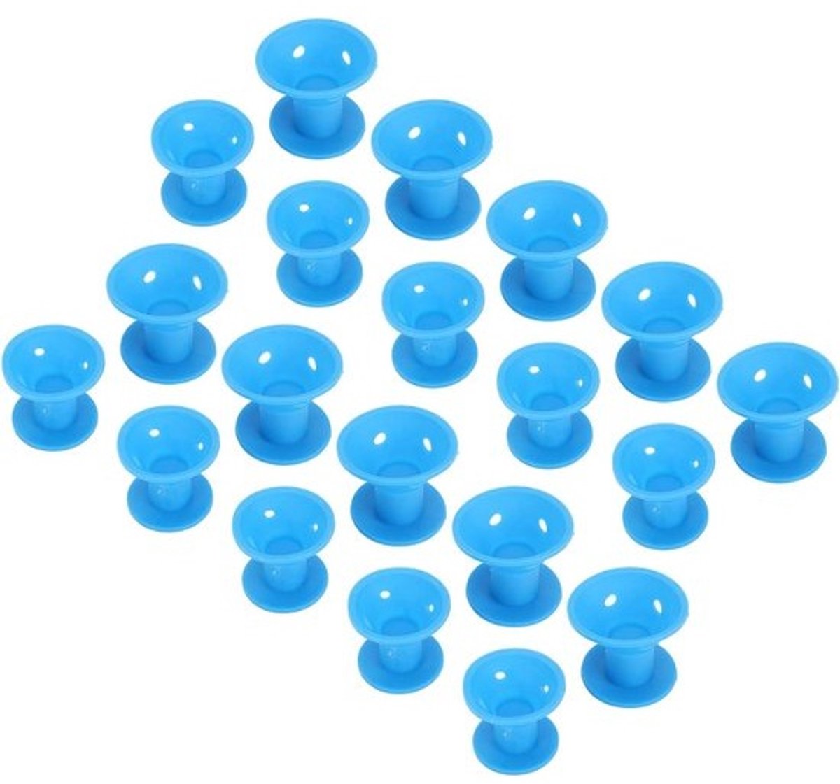 Silicone Haarrollers - Krulrollers Krultang - Haar Krullen - Hittevrij Stijlen - 20 stuks - Multicolor
