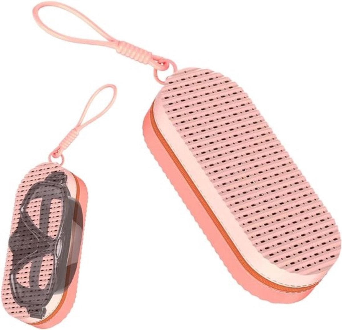 Zwembril Opbergdoos - Beschermhoes Bril - Veilig Opbergen - Met Afvoergat - 20x8x5 cm - Roze