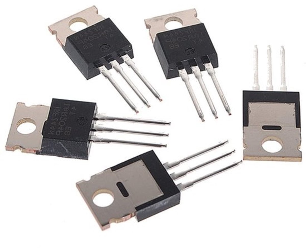 Transistor N-Kanaal - Veldeffect Component - Elektronische Schakelingen - 49A 55V Beoordeling - 50 Stuks - Metaal