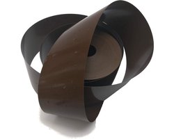 Sorton Flexibele gazonrand voor gazon, tuin, gras, kunststof, pvc, verschillende lengtes en kleuren (15 cm/25 m, bruin)