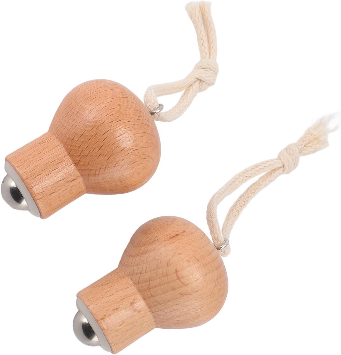 Dailygoods- Massage Roller Houten - Gezichtsmassage Roller - 2 Stuks - Koud/Warm Gebruik - Hoogwaardig Beukenhout - Langdurig en Comfortabel