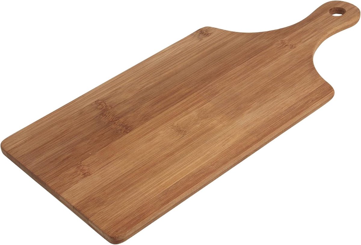 Nature 544431 Snijplank met handvat van FSC-gecertificeerd bamboe (L 39 cm B 20 cm H 0,5 cm) - Serveerdienblad, Voedselpresentatieplank