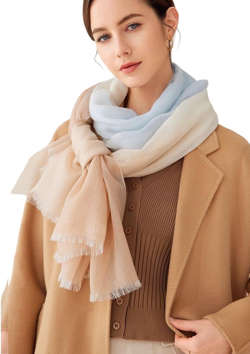 dames unisex kasjmier sjaal 100% fijne kasjmier wol geweven met franjes rand XL stola het hele jaar door