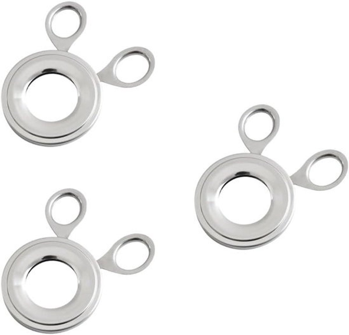 Eierdop Opener - Eiercracker Cutter - Gekookte Eieren - Roestvrij Staal - 3 Stuks - Zilver