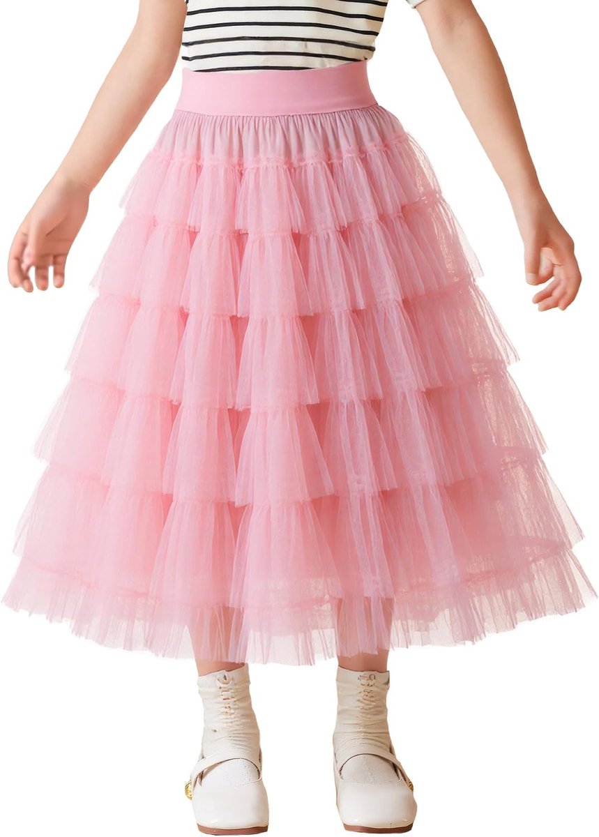 Tuturok voor meisjes, tuturok, prinsessenrok, hoge taille, halflange zomerrok, A-lijn rok