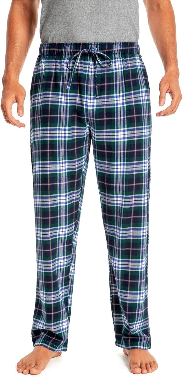 100% Katoen Geweven Poplin Comfortabele Pyjama/Lounge Broek Met Zakken