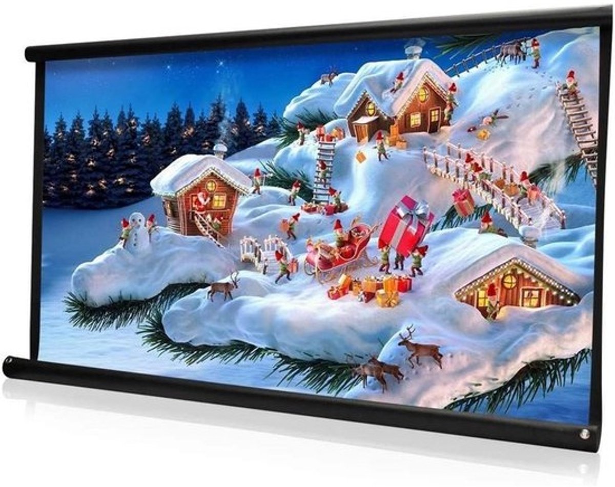 Projectorscherm - Hoge helderheid scherm - Thuisbioscoop - Rimpelvrij - 100 inch - Wit