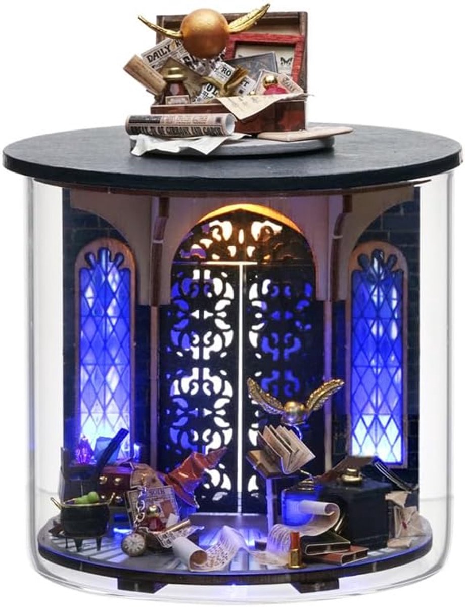 Miniatuur Huis Kit, Poppenhuis Kit met Meubels, 1:24 Mini Huis Maakset voor Volwassenen om te Bouwen, Paasdecoraties/Huisdecoraties/Cadeaus voor Vrienden, Magische Poort