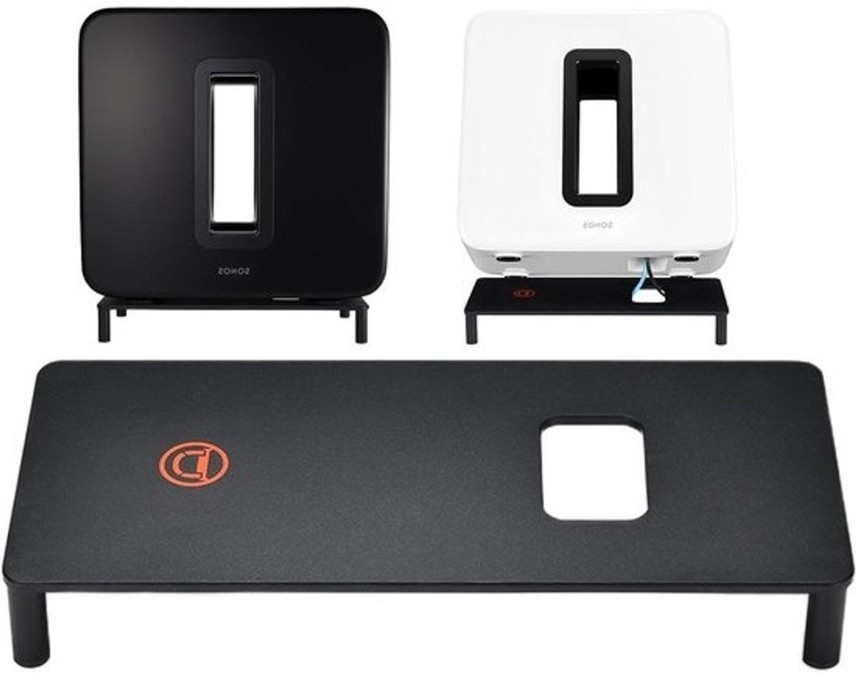 Vloerstandaard Subwoofer - Subwoofer Houder - Geluid Optimaliseren - Verhoogde Basis - 360x155x50mm - Zwart
