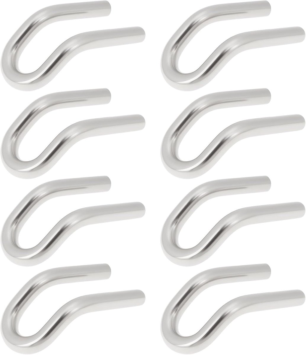 Dailygoods- Uitlaat Haken 8 Stuks - Roestvrij Staal - 12mm x 30mm - U-vormige Montage - Sterk en Corrosiebestendig - Voor Motorfiets Uitlaat - Uitlaat