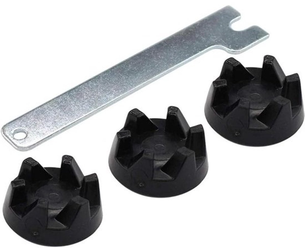 Blender Aandrijfkoppeling - Reserveonderdeel Mixer - Keukenreparatie - Inclusief Gereedschap - 1 Stuk - Zwart Zilver