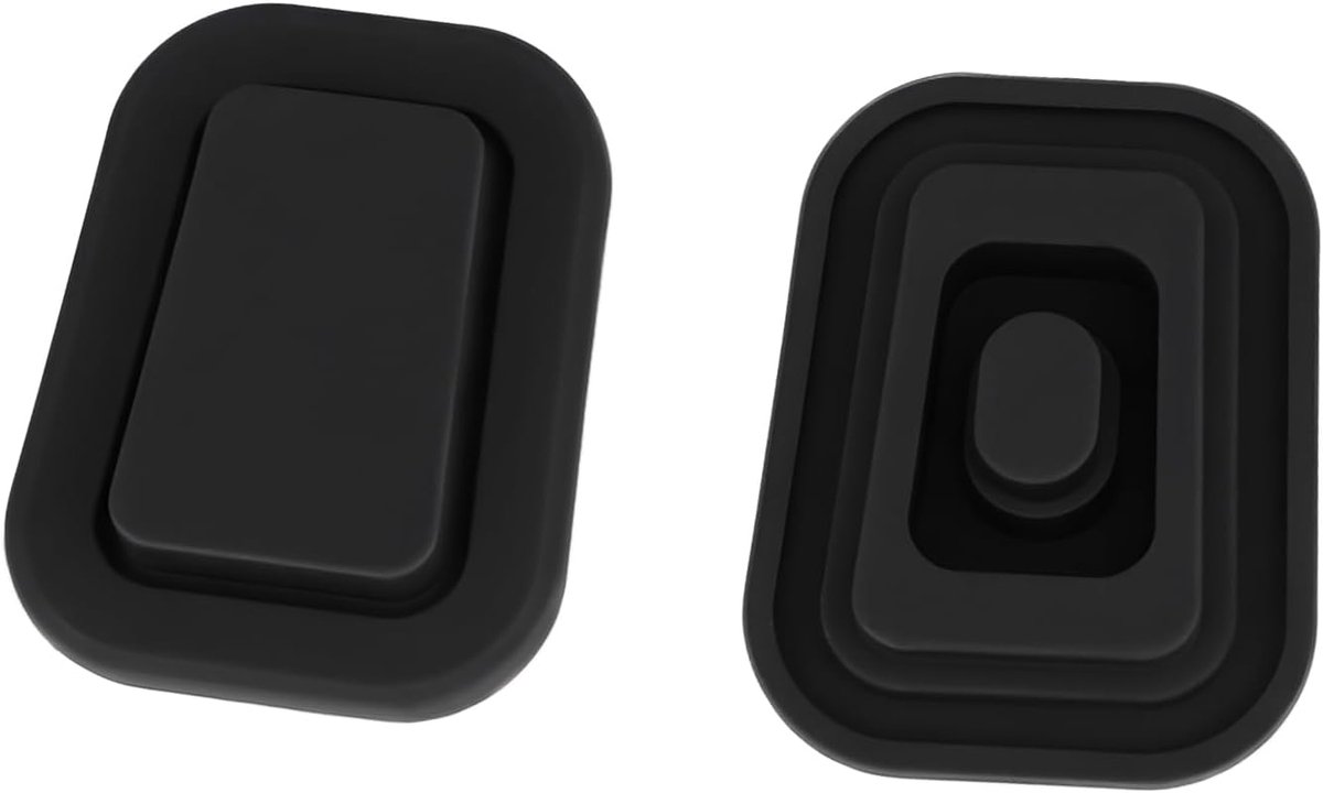 Dailygoods- Deursensor - 2x Rubber Knopdeksel - Vervanging voor Cayenne 2011-2018 - Geschikt voor alle Deuren - Sluit tegen Stof en Vocht - Deurklink