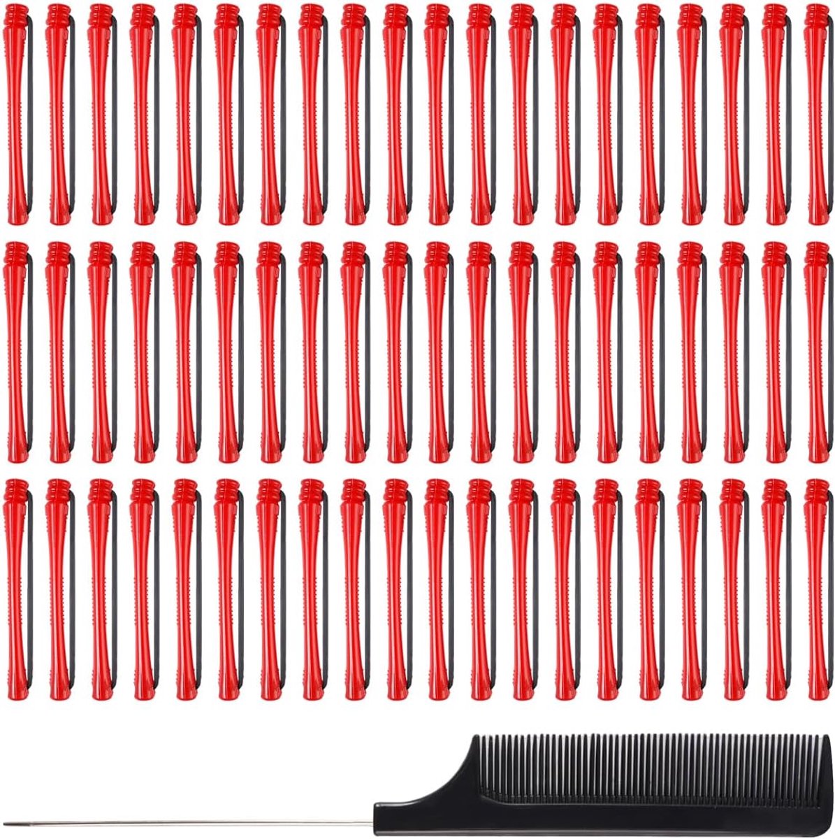 60 Stuks Plastic Haar Kruller Permanente, 6x0.5cm Klein Formaat Haar Perm
