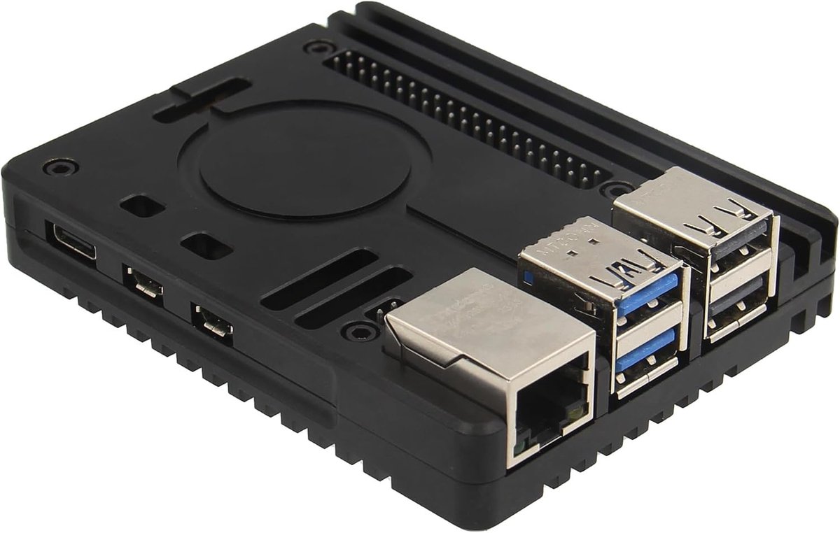 Aluminium behuizing voor Raspberry Pi 5, passieve koeling