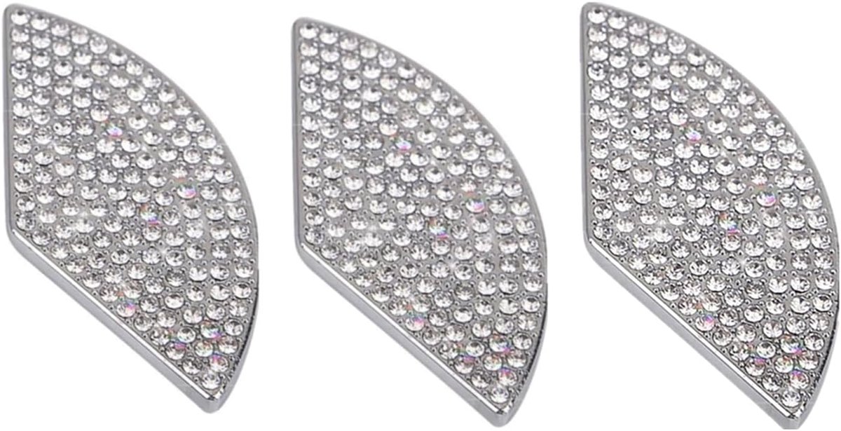 Interieur Trim Bling Accessoires geschikt voor Mercedes Benz GLE 300 GLE320 GLE350 GLS400 2015-2018 Vrouwen Strass Crystal Decals Accessoires Steering wheel sticker 3pcs/set ZILVER