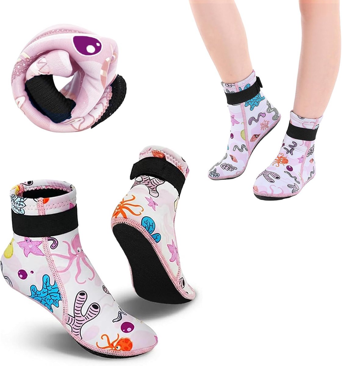 sokken voor kinderen, 3 mm warm houden neopreen sokken voor meisjes en jongens, antislip, warme duiksokken, strandsokken, wattensokken, zwemsokken