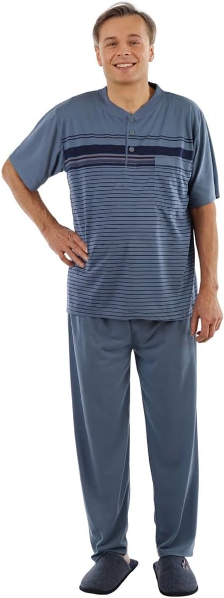 Pyjama voor heren, korte mouwen en lange mouwen, maat M tot XXXL