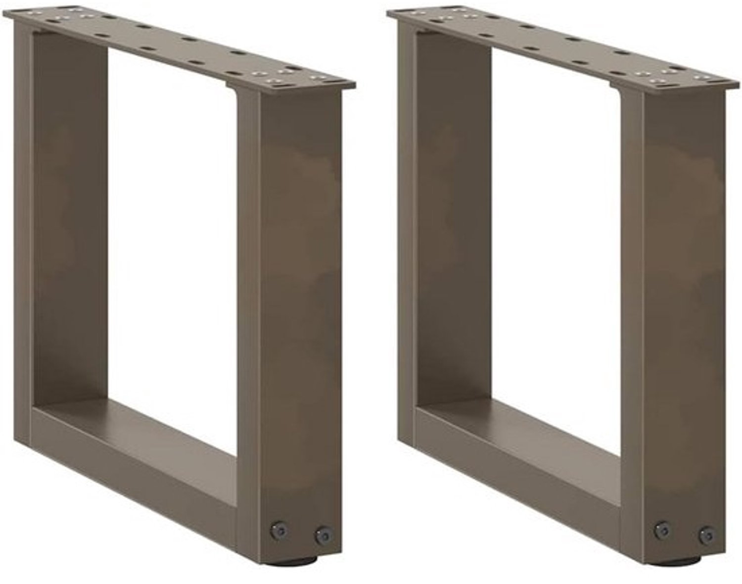 U-vormige tafelpoten - Zwart metaal - 30 x 30 cm - Set van 2 - Voor salontafel of bureau