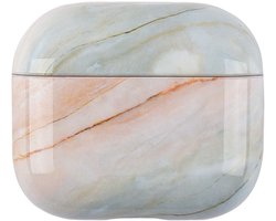 Telestore - hoesje geschikt voor AirPods 5 en AirPods 4 hard case cover - marmer patroon grijs groen - TPU hoesje Beschermhoes - AirPods 5 en 4 Cover - AirPods 5 / 4 hoesje - Geschikt voor Apple AirPods 5 en AirPods 4