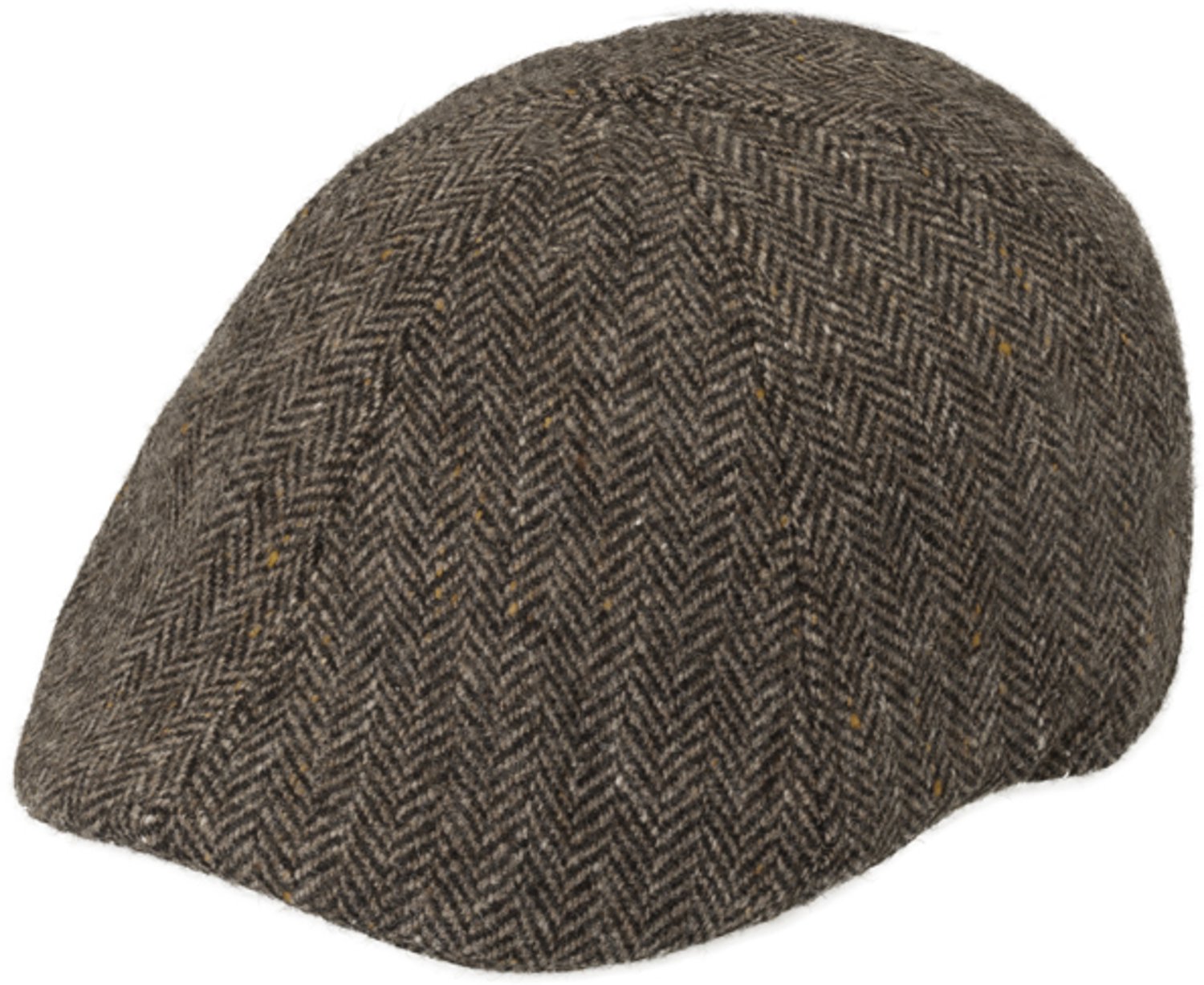 Flatcap 6-Panel Visgraatmotief Bruin Fiebig maat 57