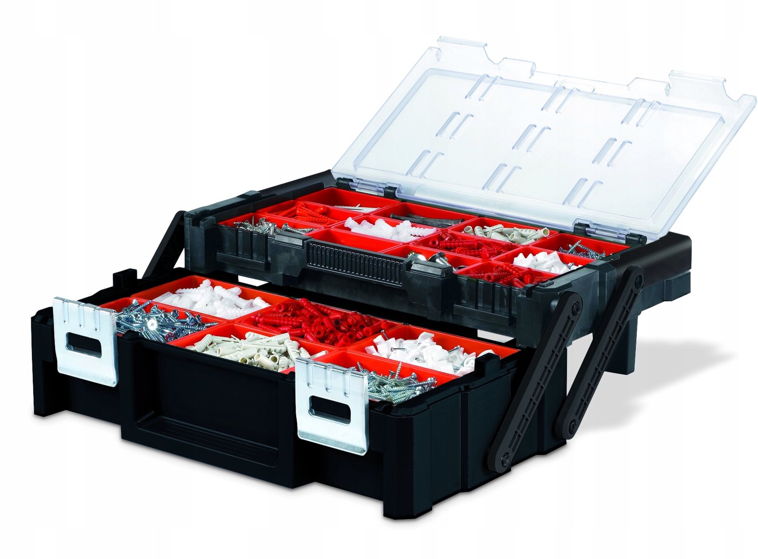 Gereedschapskoffer Kunststof 46x24cm Organizer voor Elektricien Werkplaats