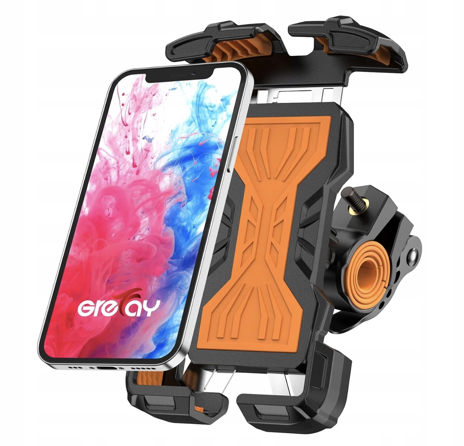 Grefay FL-201 Fiets telefoonhouder - Zwart/Oranje