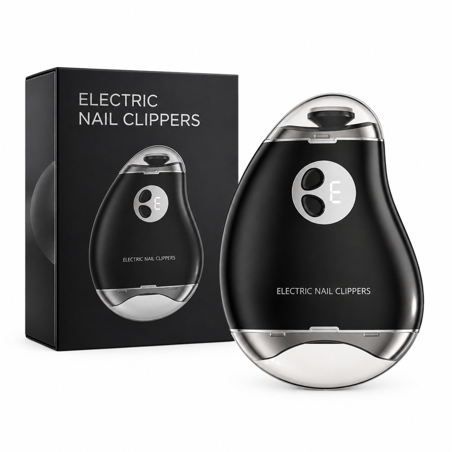 elektrische nagelknipper - zwarte nagelvijl, 130g - nagelverzorging thuis - Engelstalige verpakking
