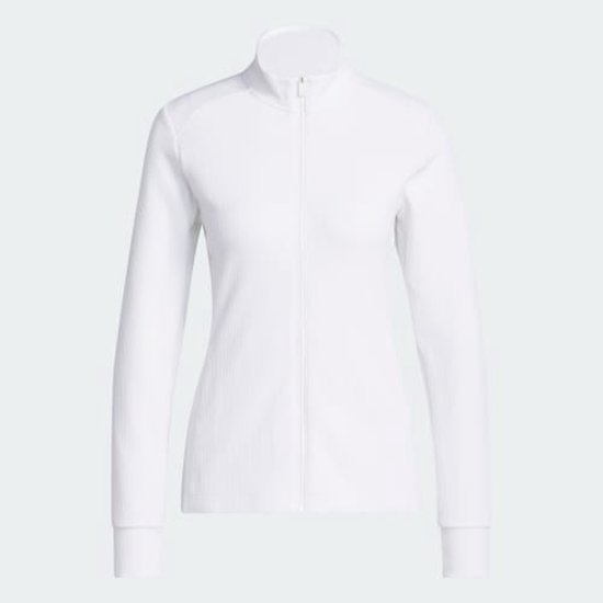 Adidas Dames W Textured Golfvest Wit van adidas — afbeelding 5