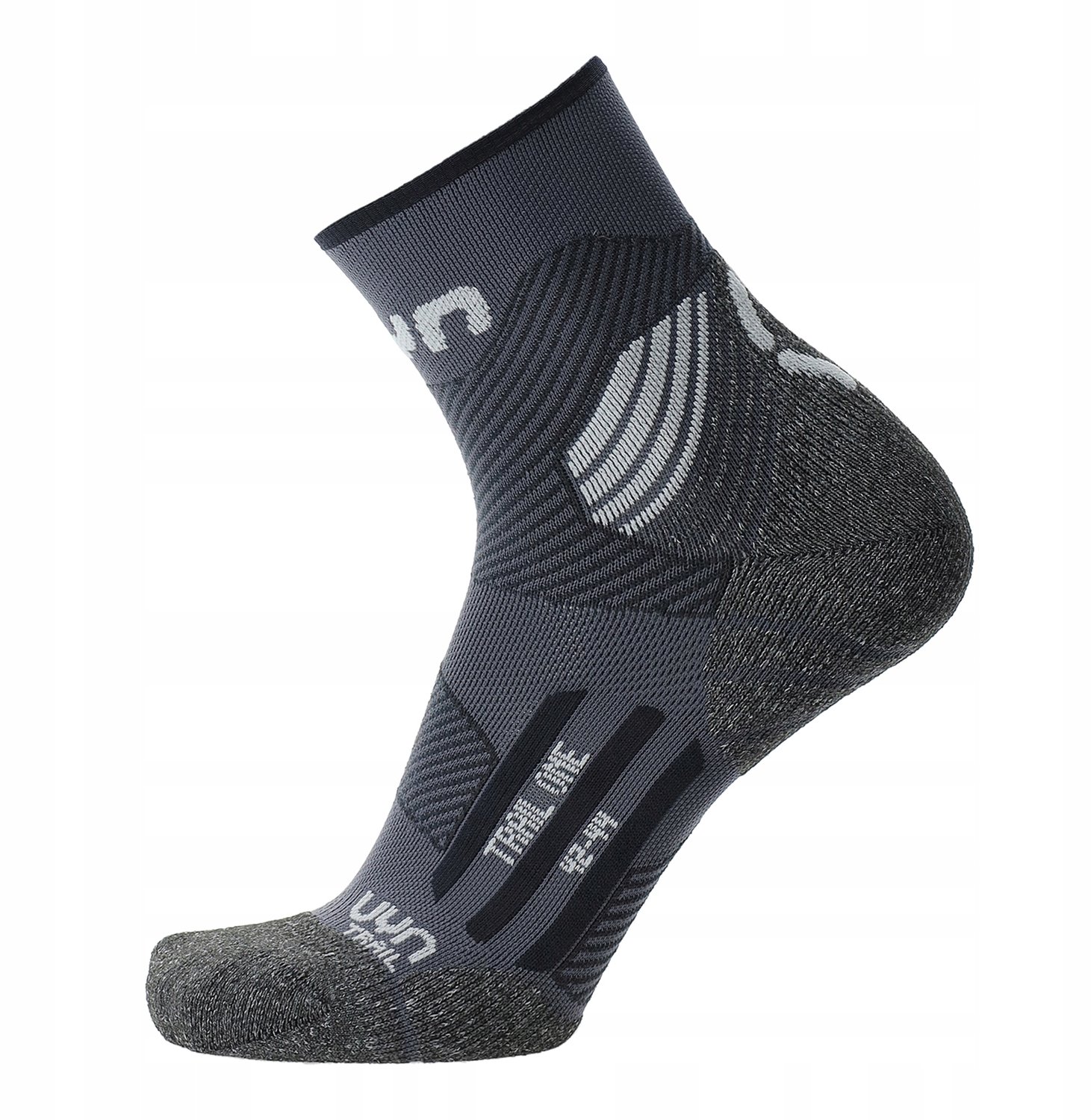 UYN Run Trail One Sokken Heren Ademend & Compressie Grijs