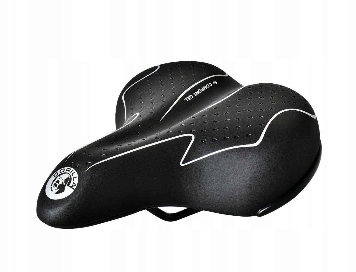 Comfortabel Fietszadel Gel Stad & Trekking - Zwart