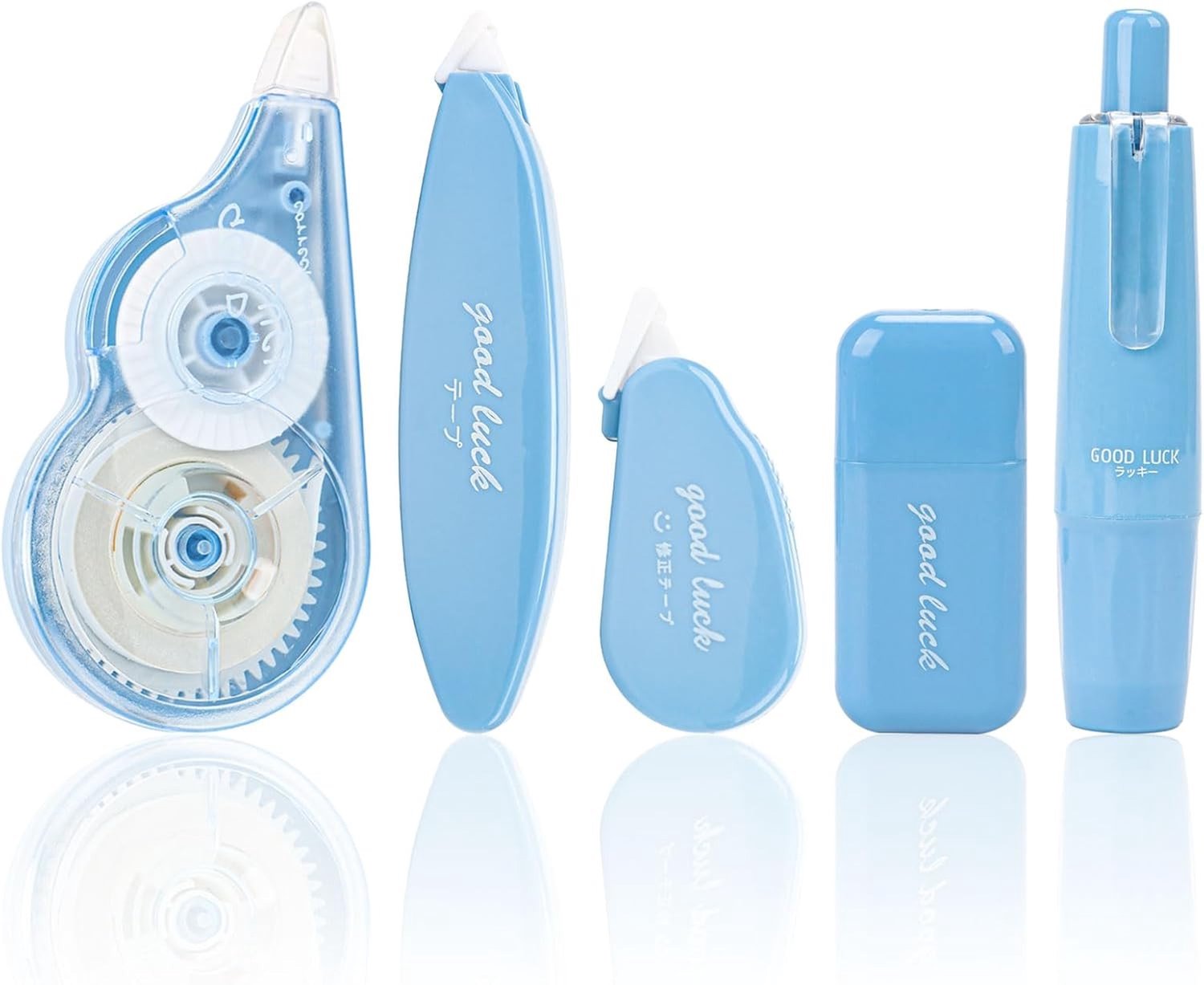 Set van 5 Mini Correctietapes voor School en Kantoor, Aesthetische Correctierollers voor Studenten en Thuisgebruik