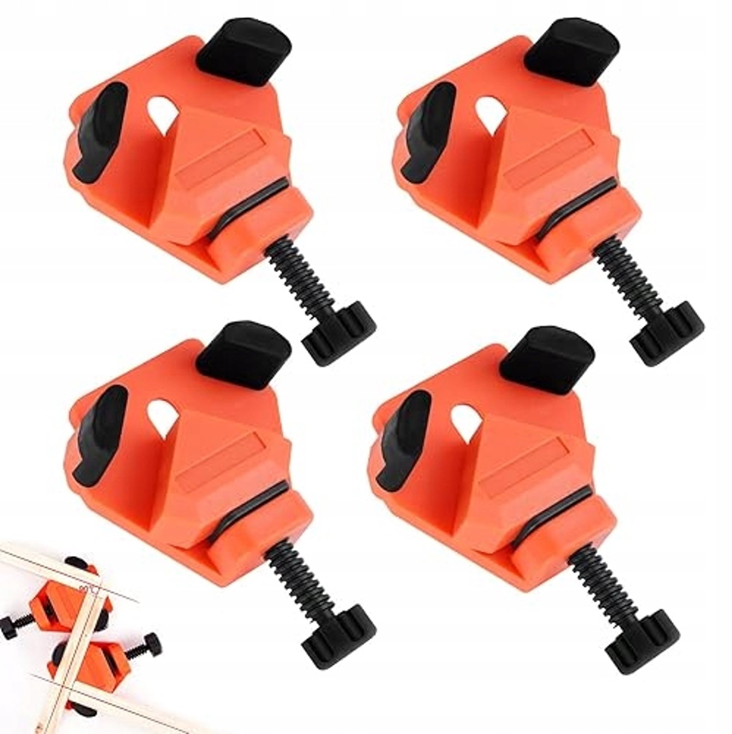 4x Hoeklijmklemmen 90° Verstelbaar voor Houtbewerking