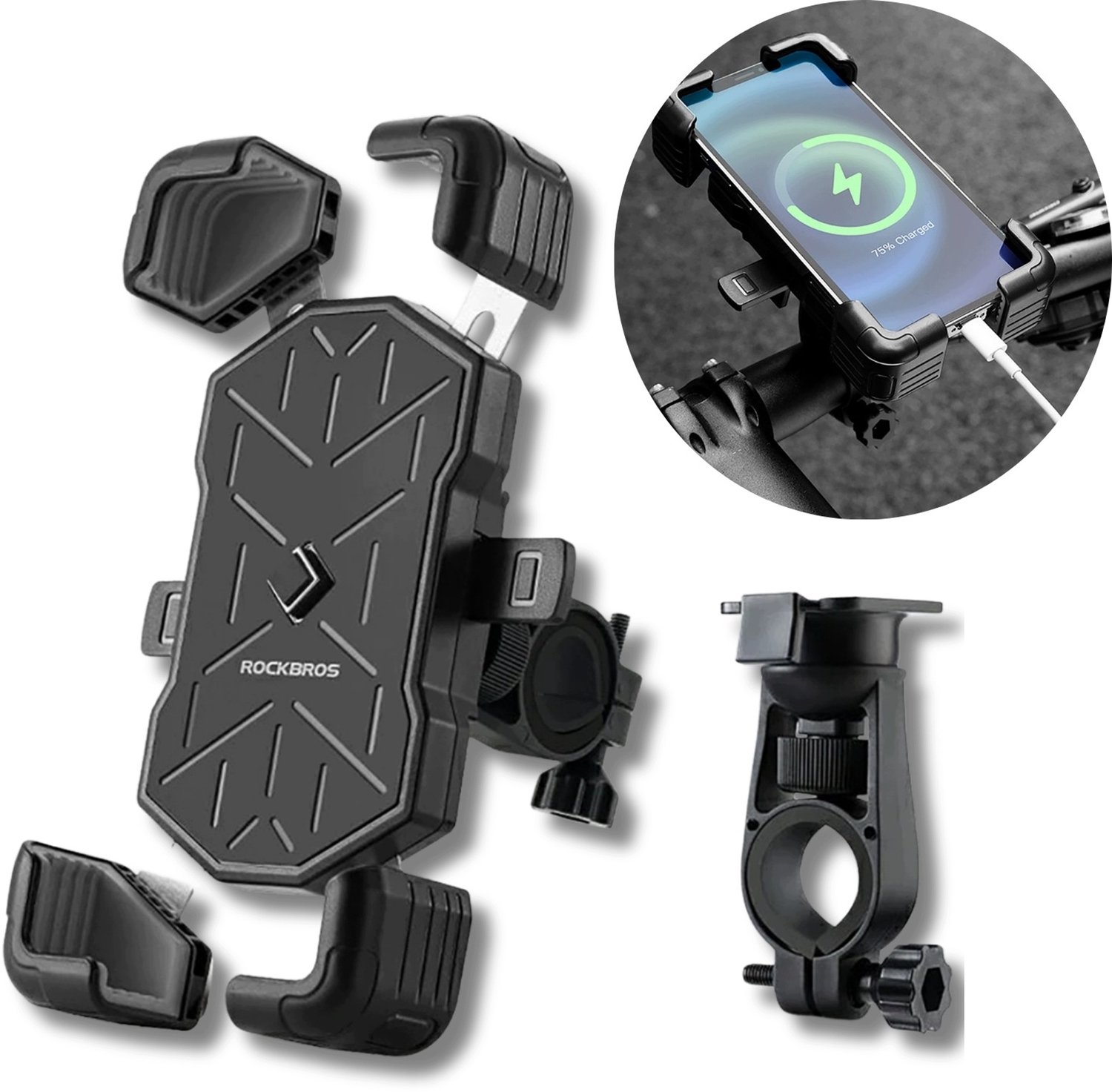 Rockbros Fiets Telefoonhouder Stuur - Sterk & Stabiel 4.5-7.2 inch