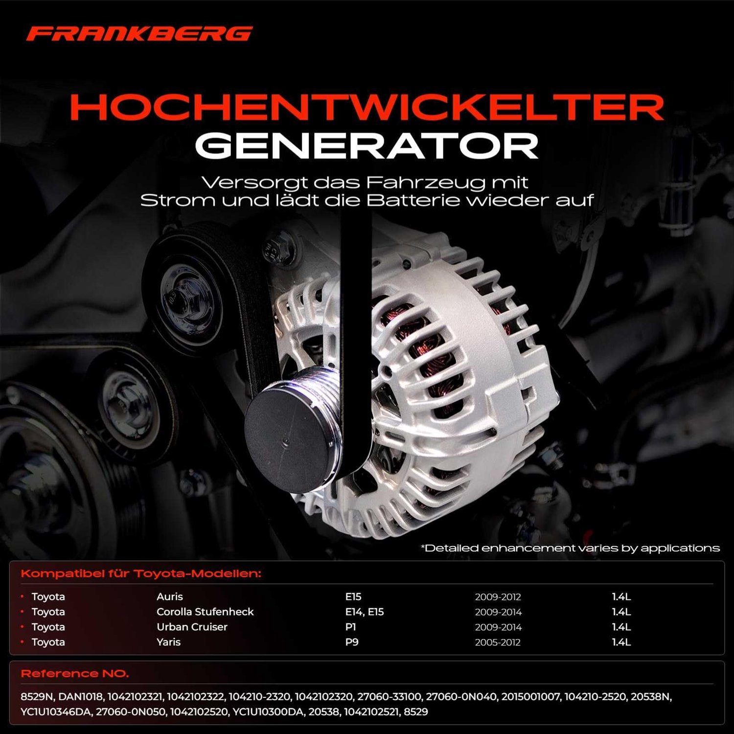 Lichtmachine Generator 100A - 12 Volt Diesel - 6 Ribben Riemschijf - Vervanging Dynamo - Voor Diesel Motoren