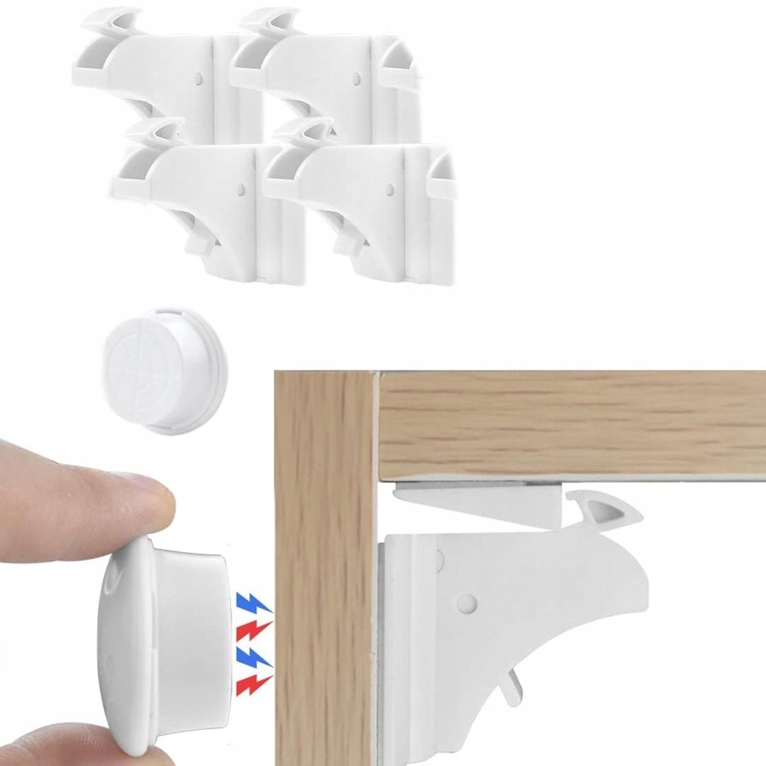 Magnetische Kastsloten - 4 stuks - Onzichtbare Kindersluiting