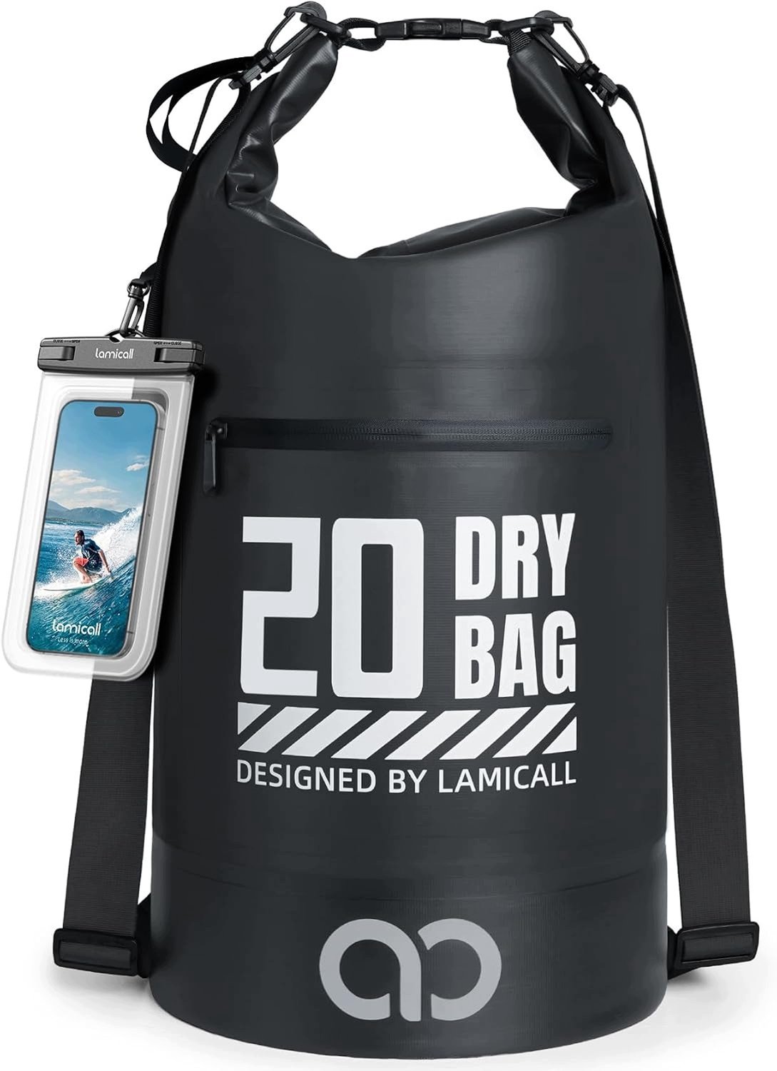 Waterdichte Tas 20L met Telefoonhoesje IPX8 voor Kajakken