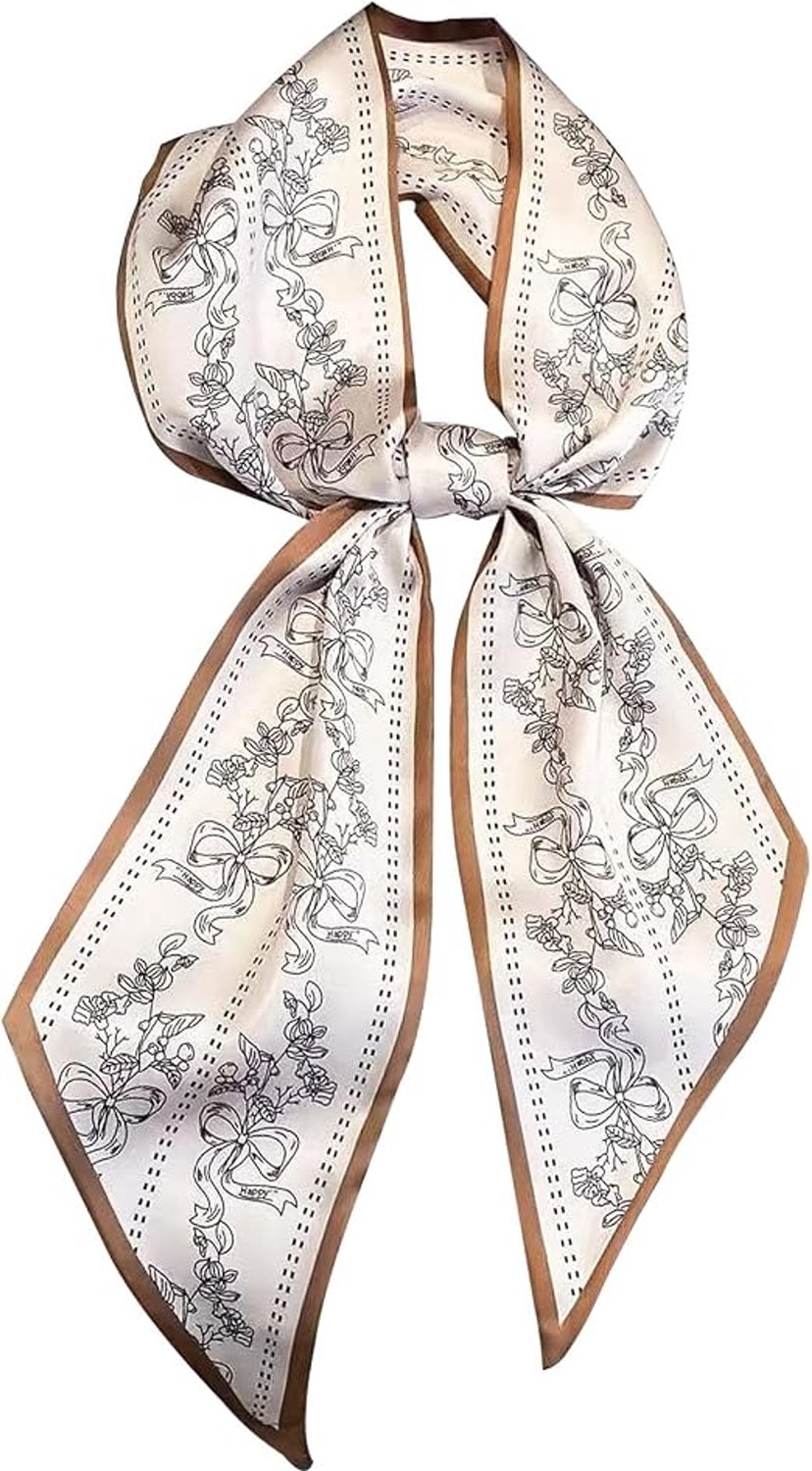 Satijnen Sjaal voor Dames - Zijdezacht Lange Smalle Hoofddoek - Veelzijdig Modeaccessoire voor Haar - Hals en Handtas