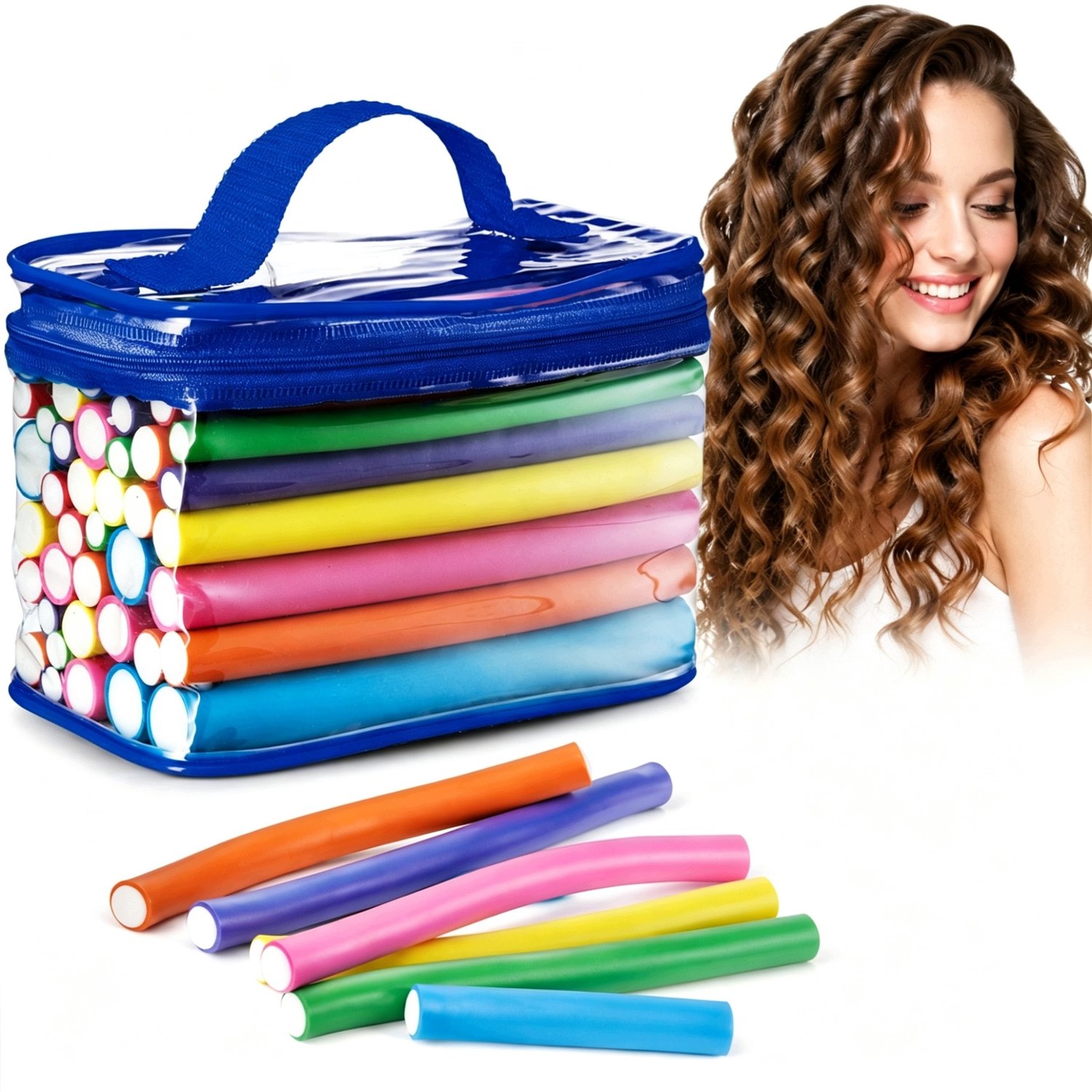 42x Flexibele Haarrollers voor Slapen - Zonder Hitte, Mooie Krullen
