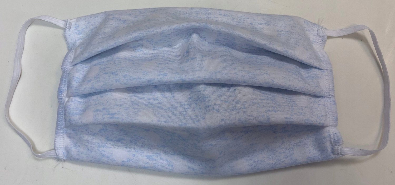 Blauwe katoenen mondkapjes met stippen - 10 stuks