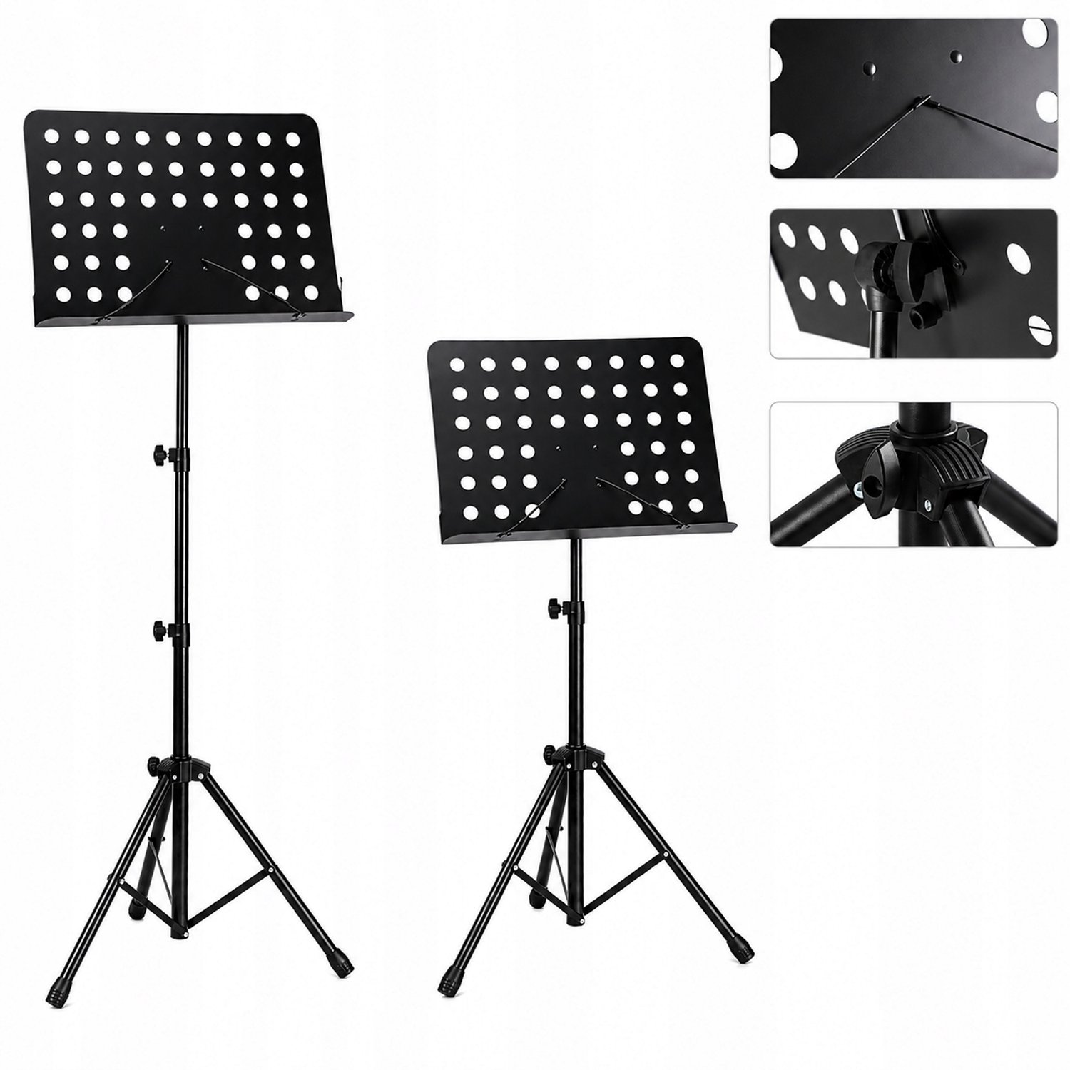 Opvouwbare Muziekstandaard 80-142 cm - Stabiel en Verstelbaar