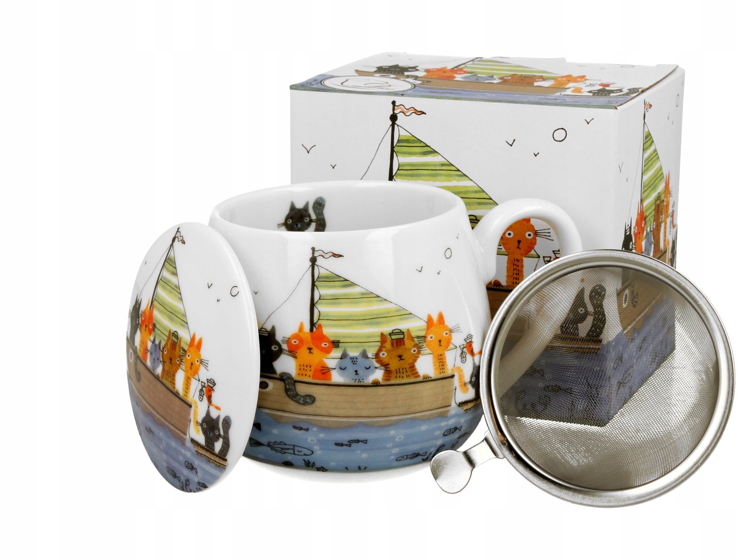 Katten Wereld Theepot Mariner - Theefilter met Katten & Zeeman Thema