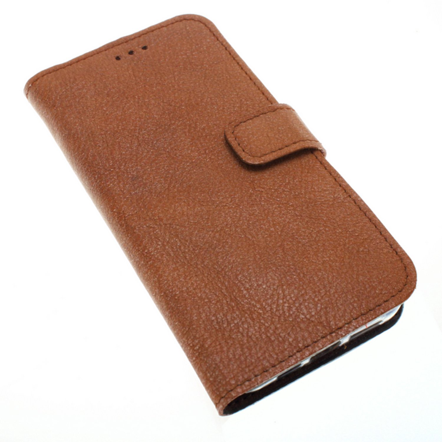 Galaxy S23 Ultra Cognacbruin robuuste glad kalfsleer hoesje Nr-19