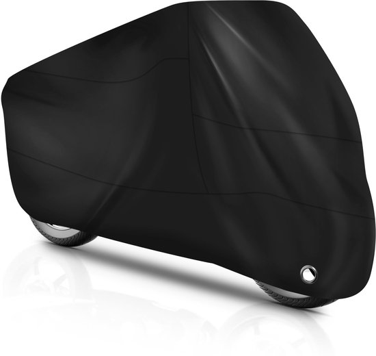 Famanu - Motorhoes - Bescherming tegen weersinvloeden - Lichtgewicht en duurzaam 210D polyester - Zwart 1 stuk