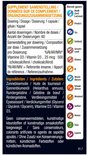 Verpakking met ingrediënten en voedingswaarden: "Vitamine D3 25 mcg", "Bevat geen Melk (incl. lactose), Pinda's, Vis, Selderij, Sesamzaad, Gluten, Ei, Weekdieren, Schaaldieren, Sulfiet, Noten, Soja, Lupine".