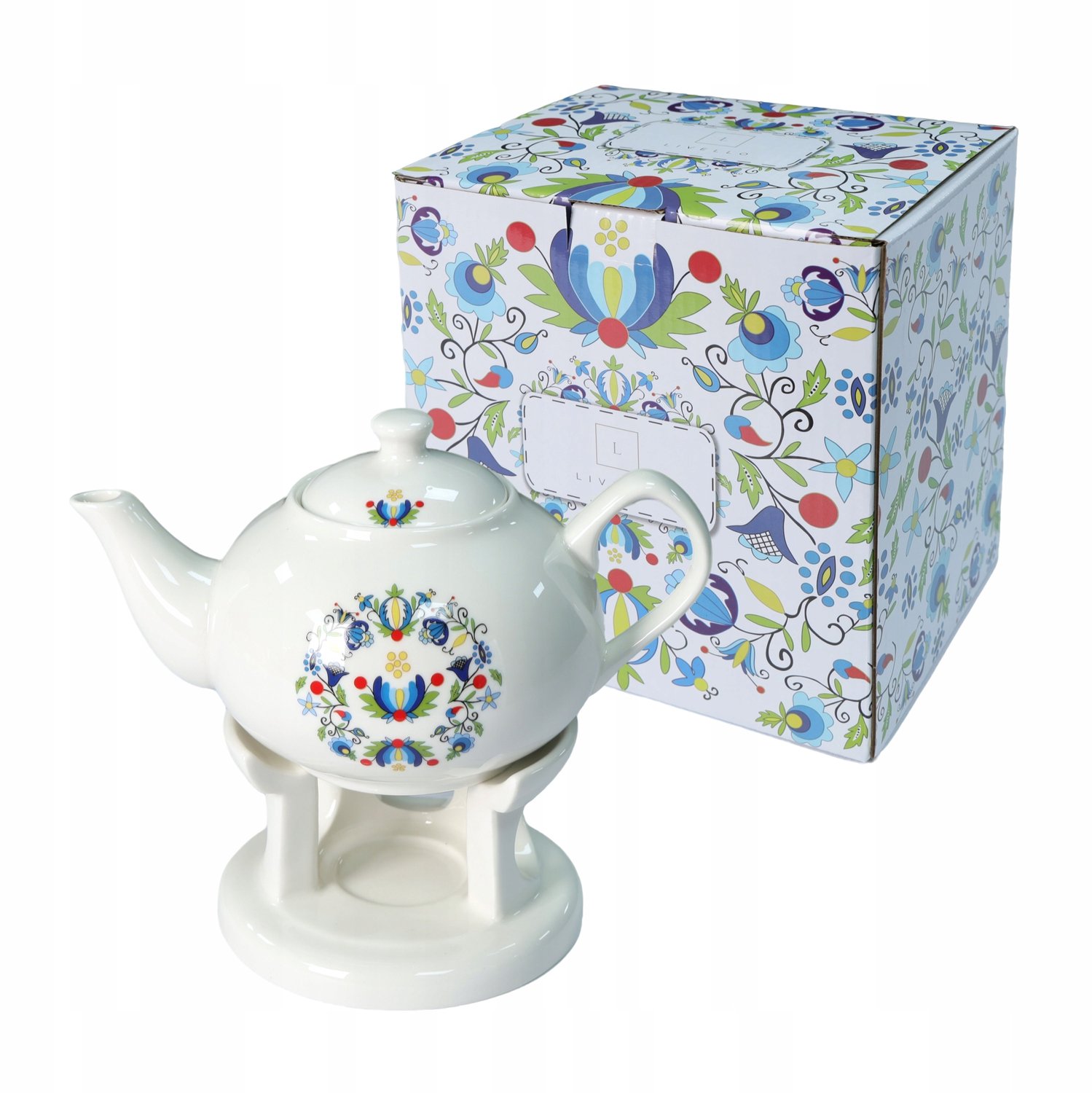 Livello Porseleinen Theepot met Warmer - 1L