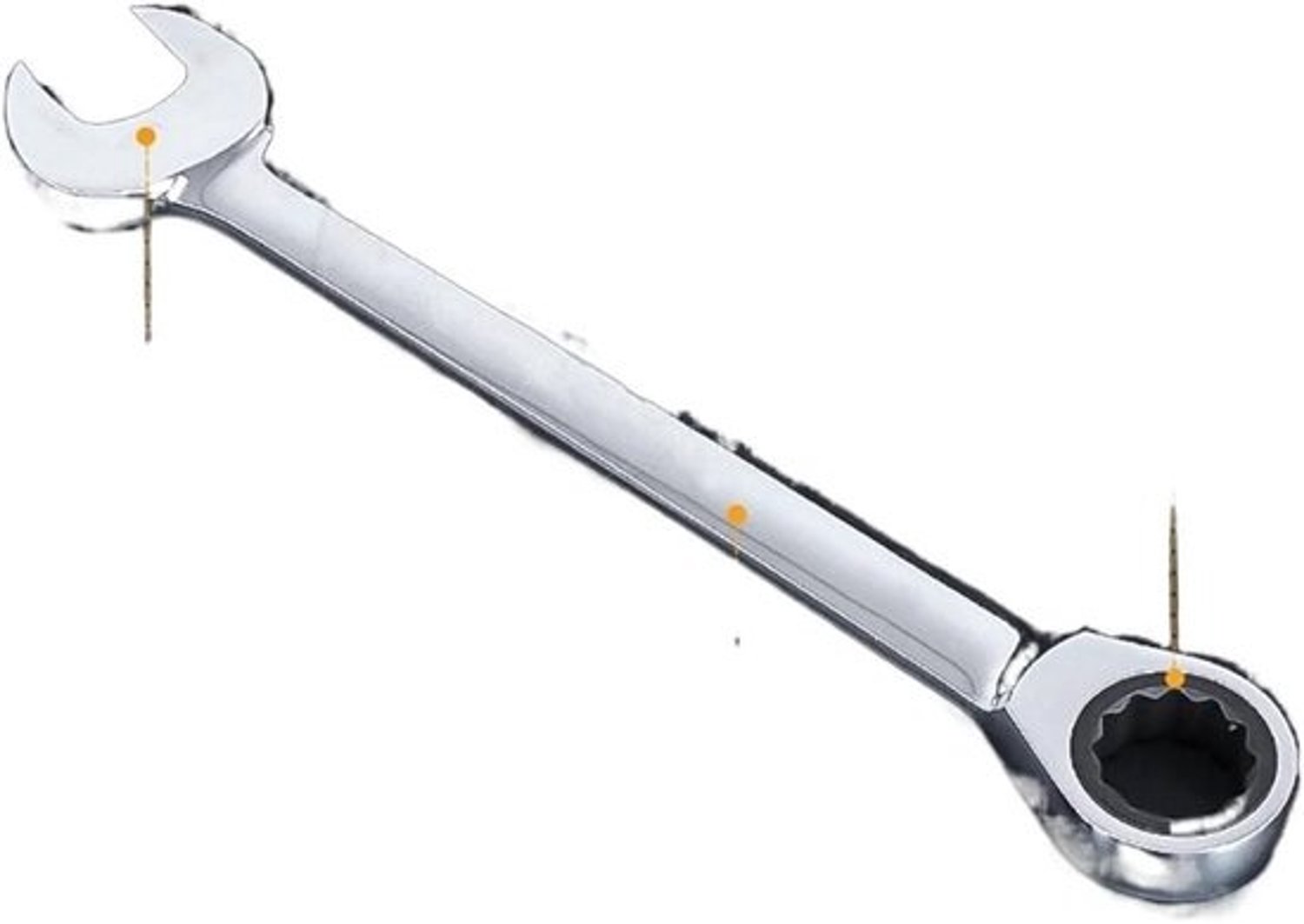 Steeksleutelset met dubbele kop - Vaste ratelsleutel - Voor het vastzetten van bouten - Gemak van een ratelring - 24 mm tot 32 mm - Metaal
