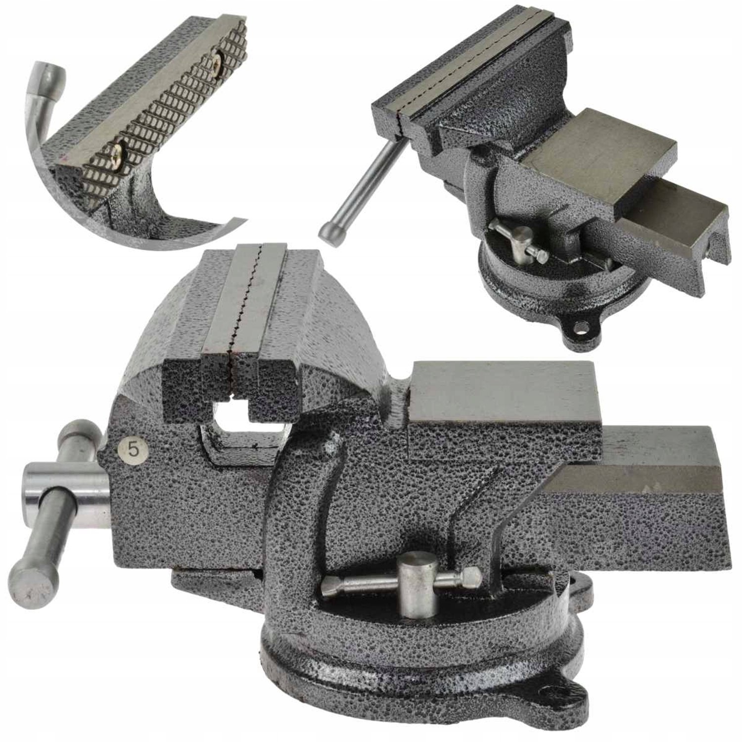Professionele Draaibare Werkbankklem 200mm met Aambeeld - 14 kg