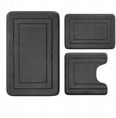 3-delige set badmatten, absorberend en antislip, 40x60/50x80/40x50cm